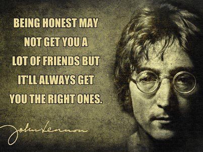 honesty picture quote john lennon